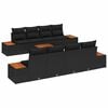 vidaXL Havesofa S&aelig;t 9 stk. Sort Poly rattan