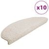 vidaXL trappem&aring;tter 10 stk. 65x21x4 cm hvide halvrunde store