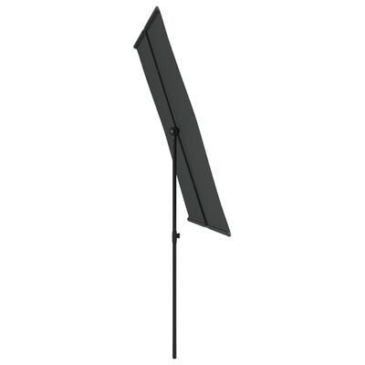 vidaXL parasol med aluminiumstang 2x1,5 m antracitgrå