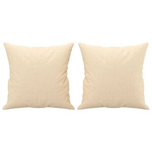vidaXL pyntepuder 2 stk. 40x40 cm stof cremefarvet