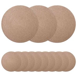 vidaXL Jute d&aelig;kkeservietter 12 stk. Naturfarvet 100% Tossa Jute