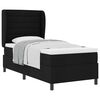vidaXL Box spring seng med madras med hovedg&aelig;rde Sort 80 x 200 cm Stof