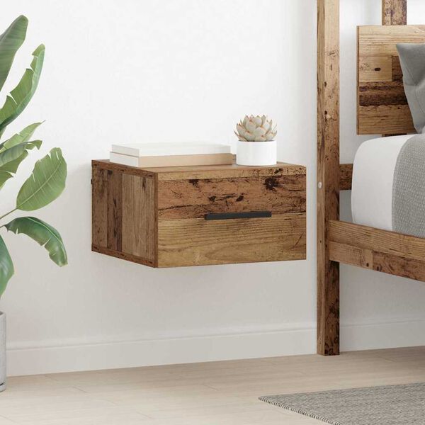 vidaXL Natskab V&aelig;gmonteret Gammelt tr&aelig; 35 x 35 x 20 cm Konstrueret tr&aelig;