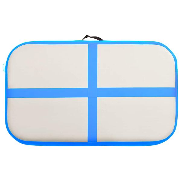 vidaXL oppustelig gymnastikm&aring;tte med pumpe 60x100x15 cm PVC bl&aring;