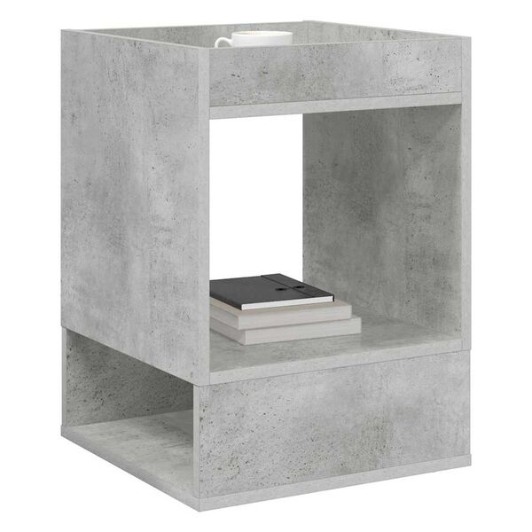 vidaXL Endebord 2 pcs Beton Gr&aring; 40 x 40 x 56 cm Konstrueret tr&aelig;