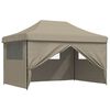 vidaXL Party Tent Gr&aring;brun 292 x 440 x 315 cm Oxford stof