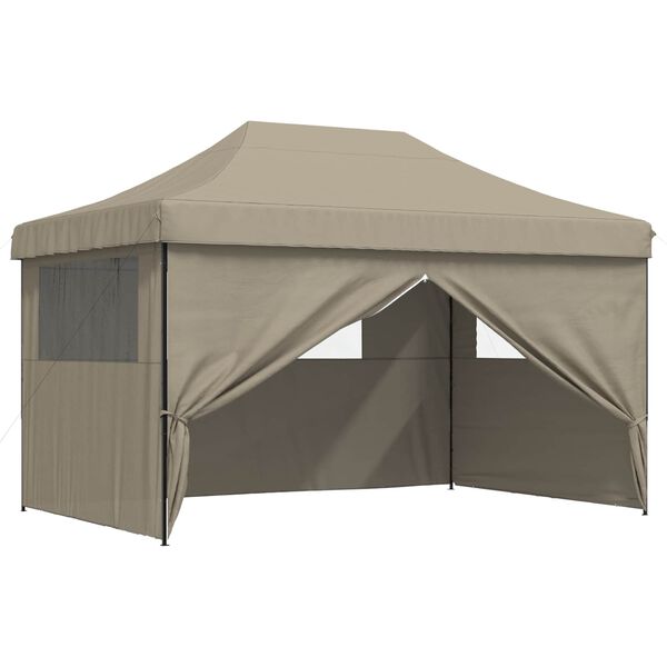 vidaXL Party Tent Gr&aring;brun 292 x 440 x 315 cm Oxford stof