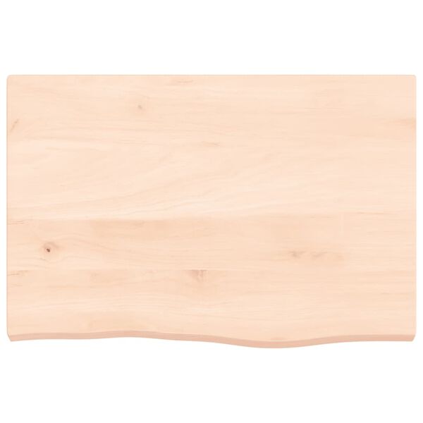 vidaXL bordplade til badev&aelig;relse 60x40x(2-4) cm massivt tr&aelig; ubehandlet