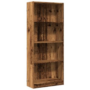 vidaXL bogreol 60x24x143 cm konstrueret tr&aelig; antikt tr&aelig;