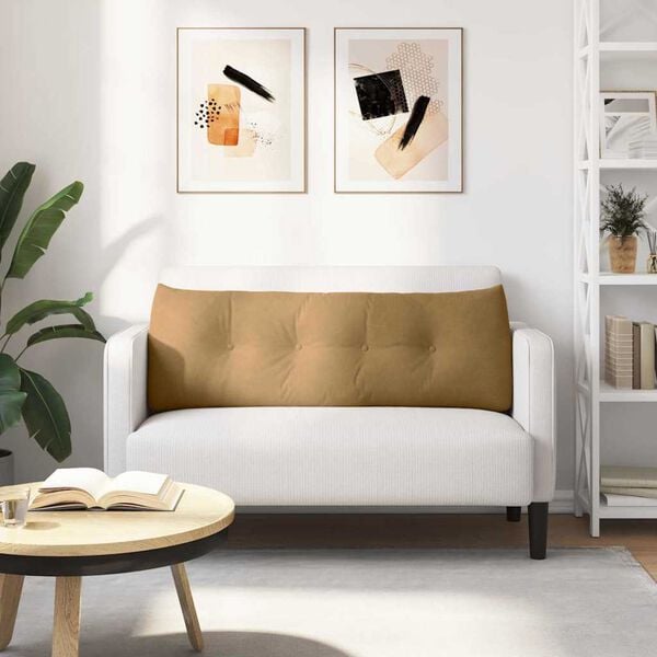 vidaXL Rygpude Brun 140 x 24 x 50 cm Fl&oslash;jl