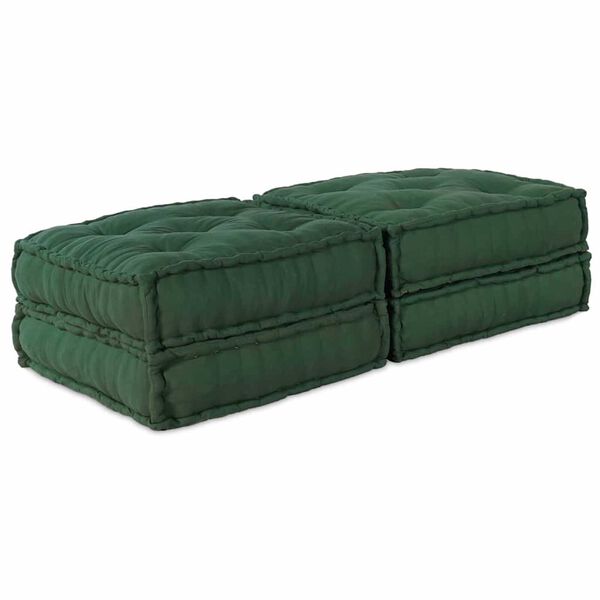 vidaXL Modulsofa 2 pcs Grøn 140 x 70 x 36 cm Stof