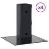 vidaXL stolpef&oslash;dder firkantet 4 stk. 46x46 mm pulverlakeret st&aring;l