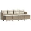 vidaXL sofas&aelig;t til haven 5 dele med hynder polyrattan beige