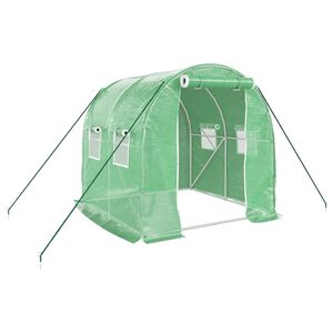 vidaXL drivhus med st&aring;lstel 4 m&sup2; 2x2x2 m gr&oslash;n