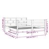 vidaXL sengeramme 140x190 cm massivt fyrretræ hvid
