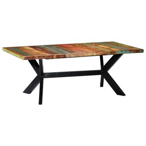 vidaXL spisebord 200x100x75 cm massivt genbrugstr&aelig;