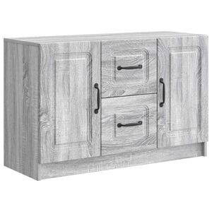 vidaXL Sideboard Gr&aring; sonoma-eg 89 x 34,5 x 57 cm Konstrueret tr&aelig;