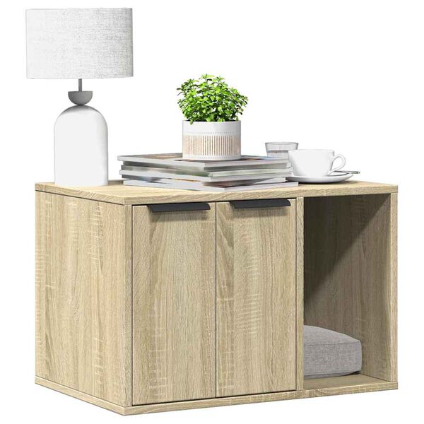vidaXL toiletskjuler kattebakke 60x40x40 cm konstrueret tr&aelig; sonoma-eg