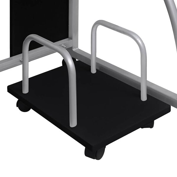 vidaXL computerbord 110x52x88,5 cm konstrueret tr&aelig; sort