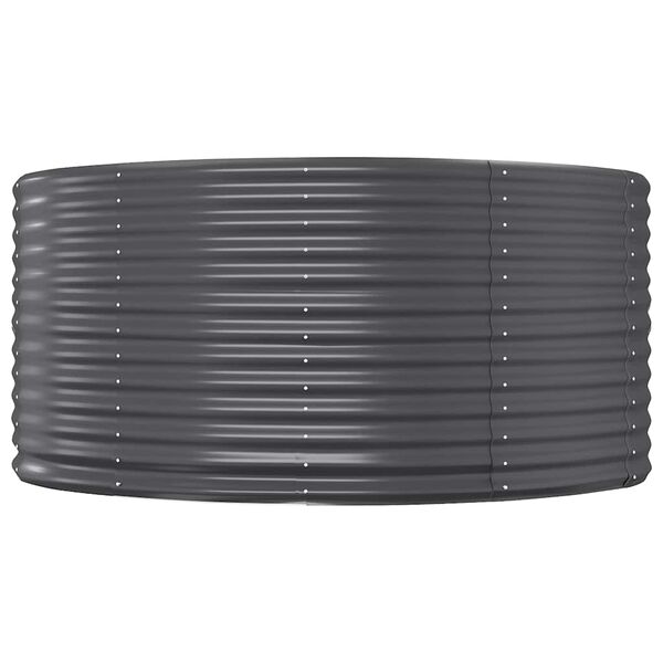 vidaXL plantekasse 447x140x68 cm galvaniseret stål antracitgrå