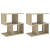 vidaXL sengeborde 2 stk. 50x30x51,5 cm konstrueret tr&aelig; sonoma-eg