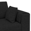 vidaXL Sofa med pude Sort 250 x 77 x 76 cm Stof