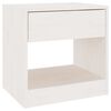 vidaXL sengebord 40x31x40 cm massivt fyrretr&aelig; hvid