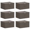 vidaXL Opbevaringskasse 6 stk. Ikke-v&aelig;vet stof 43 x 34 x 23 cm 33,6 L