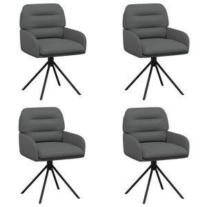 vidaXL Svingende Spisestole 4 stk. Kunstl&aelig;der Gr&aring; 59 x 59,5 x 90 cm