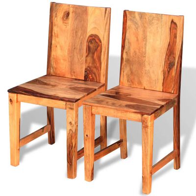 vidaXL spisebordsstole 2 stk. massivt sheeshamtræ