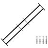 vidaXL Sikkerhedsgitter til vinduer med 2 tv&aelig;rst&aelig;nger 3 pcs 93-174 cm