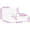 vidaXL osmannisk sengeramme med madrasser 200x200 cm stof gr&aring;brun