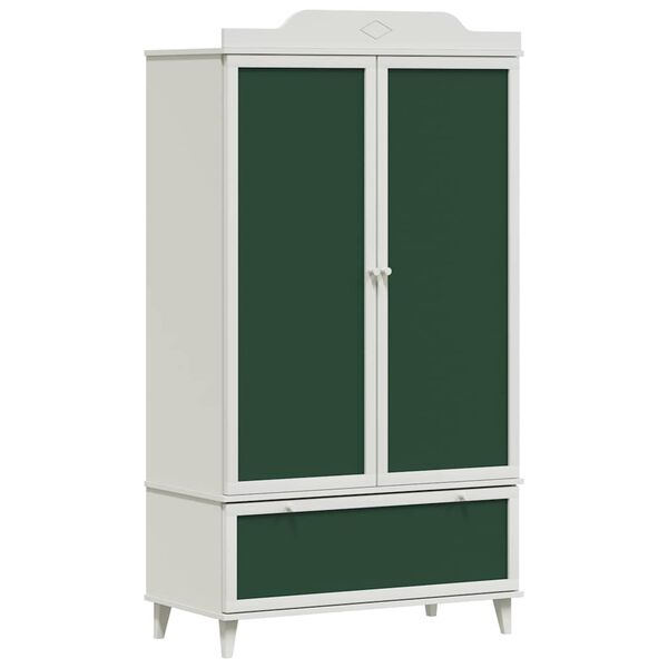 vidaXL Tavle Garderobe ROROS Hvid 90 x 45 x 165 cm Konstrueret tr&aelig;