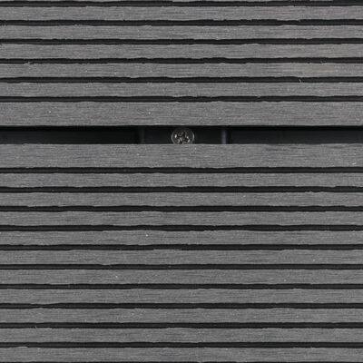 vidaXL udendørs brusekar 110 x 62 cm WPC rustfrit stål grå