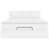 vidaXL osmannisk sengeramme med madras 140x200 cm kunstlæder hvid