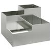 vidaXL Have Blomsterkrukke S&oslash;lv 100 x 100 x 60 cm Galvaniseret st&aring;l