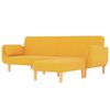 vidaXL 2-personers sovesofa med skammel og 2 puder stof gul