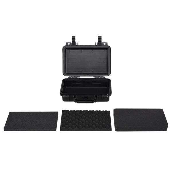 vidaXL transportabel flightcase 30x22x10 cm PP sort