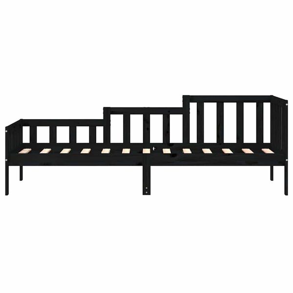 vidaXL daybed 80x200 cm massivt fyrretr&aelig; sort