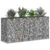 vidaXL Gabion h&oslash;jbed S&oslash;lv 170 x 50 x 80 cm Galvaniseret st&aring;l