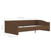vidaXL daybed med madras og USB 90x200 cm stof m&oslash;rkebrun