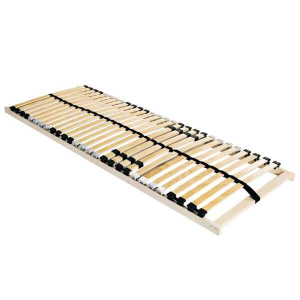 vidaXL Lamelbund Brun 90 x 190 cm Massivt bøgetræ