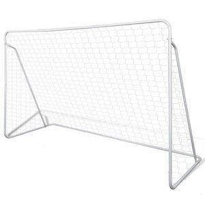 vidaXL fodboldm&aring;l med net 240x90x150 cm st&aring;l