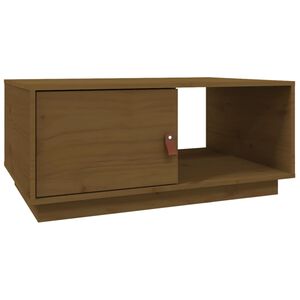 vidaXL sofabord 80x50x35,5 cm massivt fyrretr&aelig; gyldenbrun
