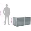 vidaXL h&aelig;vet havekasse 160 x 80 x 77 gr&aring;t galvaniseret st&aring;l