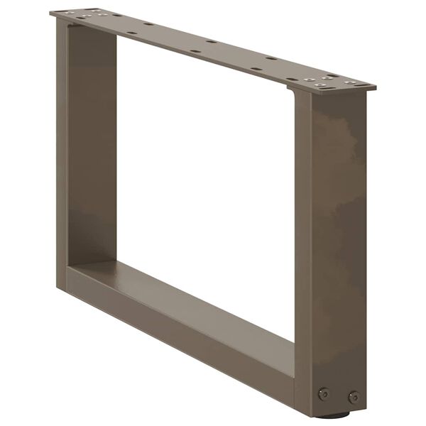 vidaXL sofabordsben U-formet 2 stk. naturst&aring;l 60x(30-31) cm st&aring;l