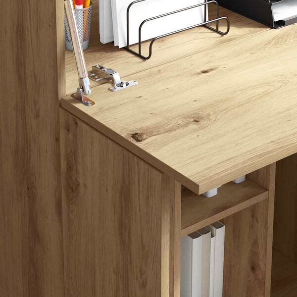 vidaXL Bord Artisan Egetræ 71,5 x 31,5 x 106,5 cm Konstrueret træ