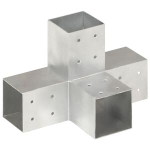 vidaXL stolpebeslag X-form 81x81 mm galvaniseret metal