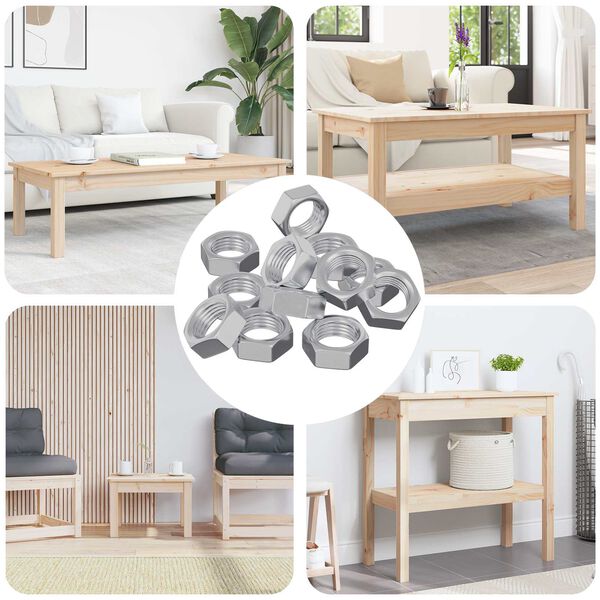 vidaXL Sekskantm&oslash;trik 12 pcs S&oslash;lv M6 Metal