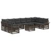 vidaXL Havesofa S&aelig;t 11 stk. Gr&aring; polyrattan
